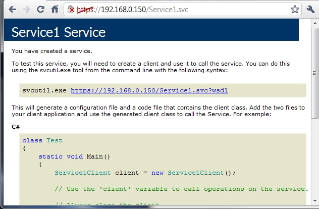 WCF basicHttpBinding with Https (right Config)