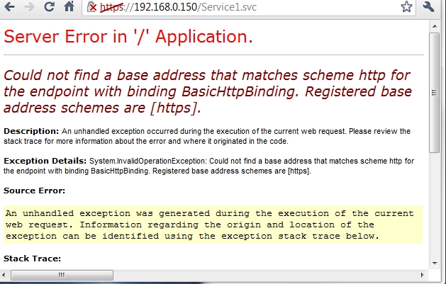 WCF basicHttpBinding (wrong Config)